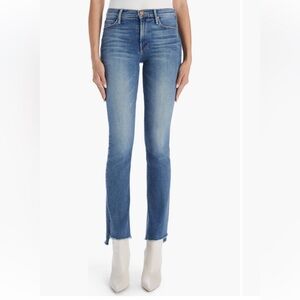 Mother The Runway High Waisted Frayed Hem Boothcut Jeans Leaps and Bound 24